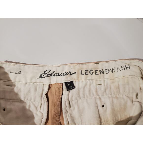 Eddie Bauer Legendwash 10" Cargo Shorts Mens Size 40 Khaki Tan 100% Cotton - Picture 7 of 11